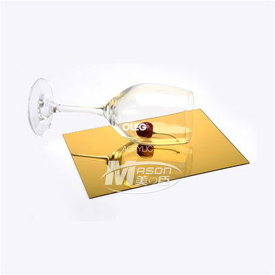 Cięcie 4X8ft Dostosowany arkusz akrylowy ze złotym lustrem do szerokich dekoracji