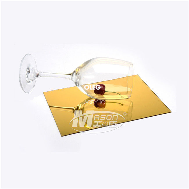 Cięcie 4X8ft Dostosowany arkusz akrylowy ze złotym lustrem do szerokich dekoracji